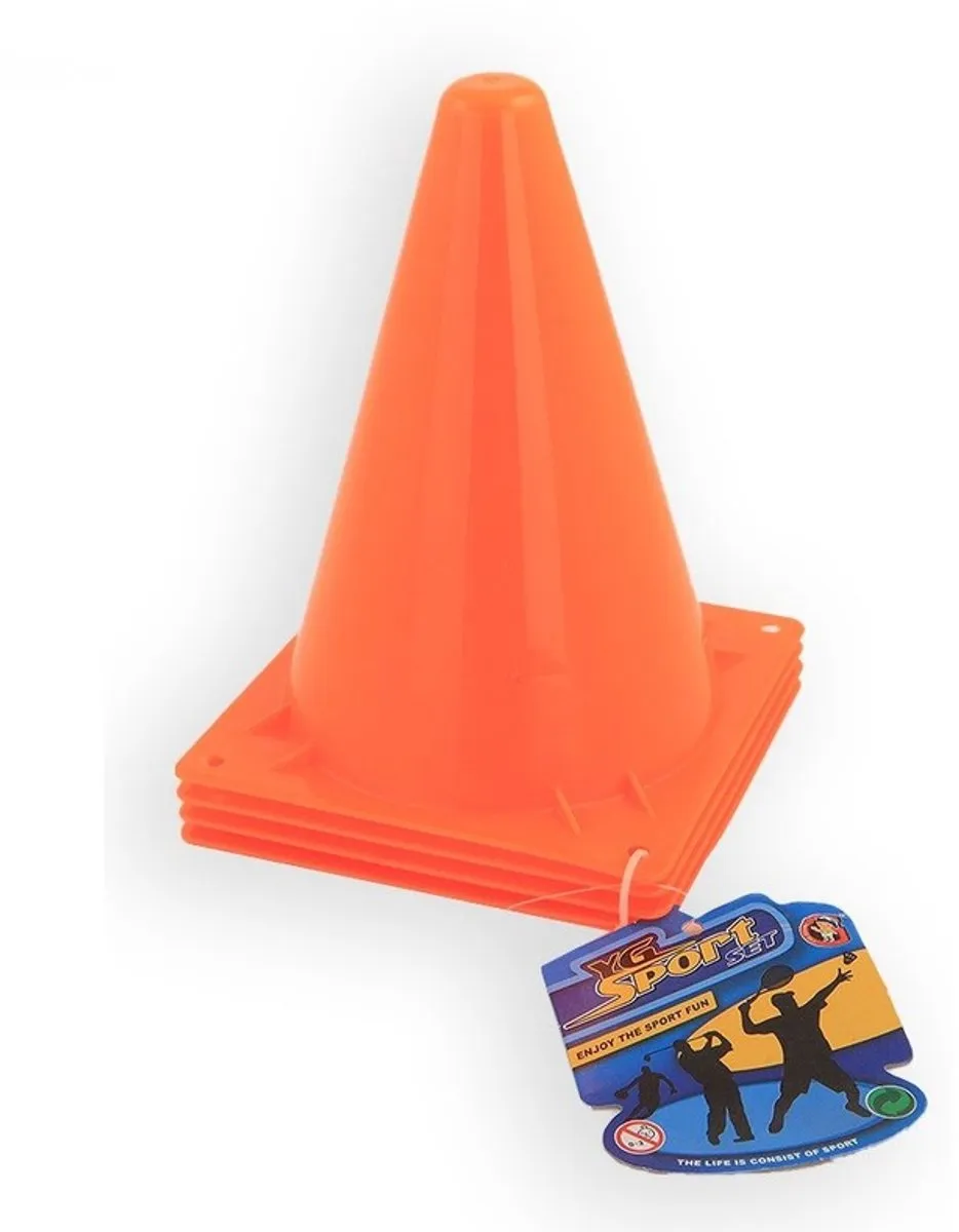 Jonotoys Sportvoetbal Pionnen Set 12 Stuks - 20cm - Oranje