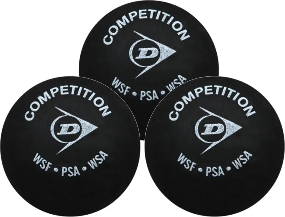 Dunlop Pro Squashballen 3 Stuks - Zwart