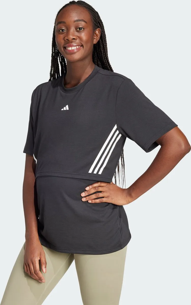 adidas Performance Zwangerschapsshirt IK5497 - Zwart - S