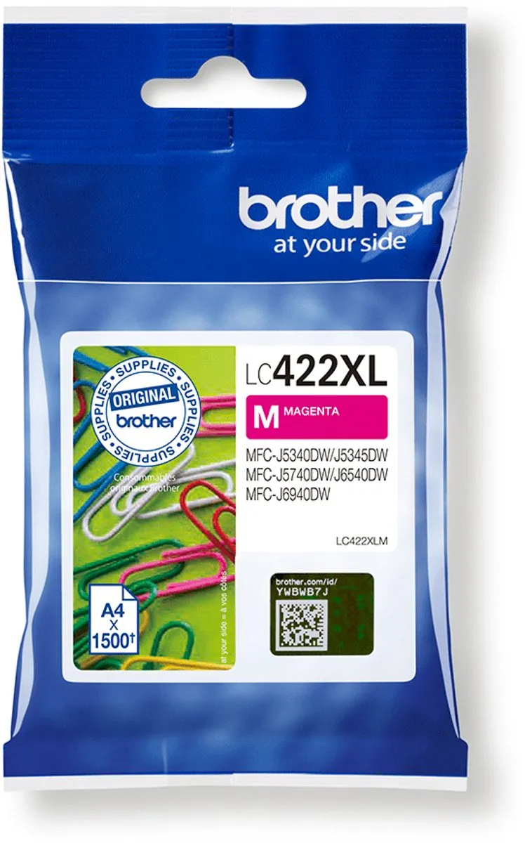 Brother LC-422XLM Cartridge Magenta - Hoge capaciteit