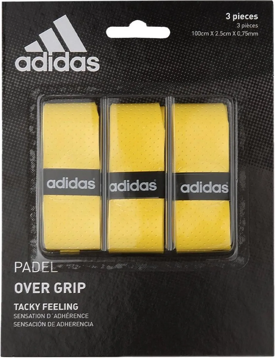 adidas Padel Overgrip Set - 3 Stuks Geel