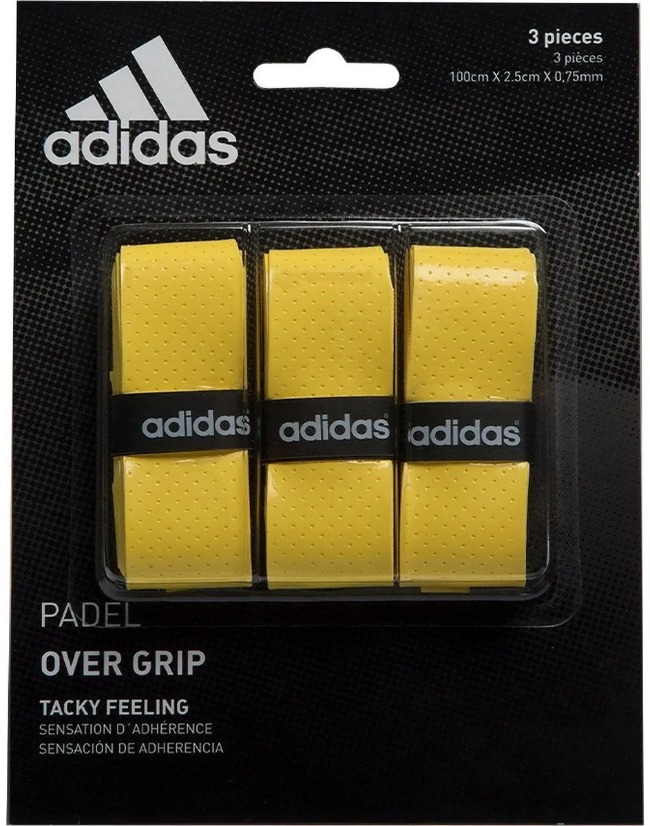 adidas Padel Overgrip Set - 3 Stuks Geel