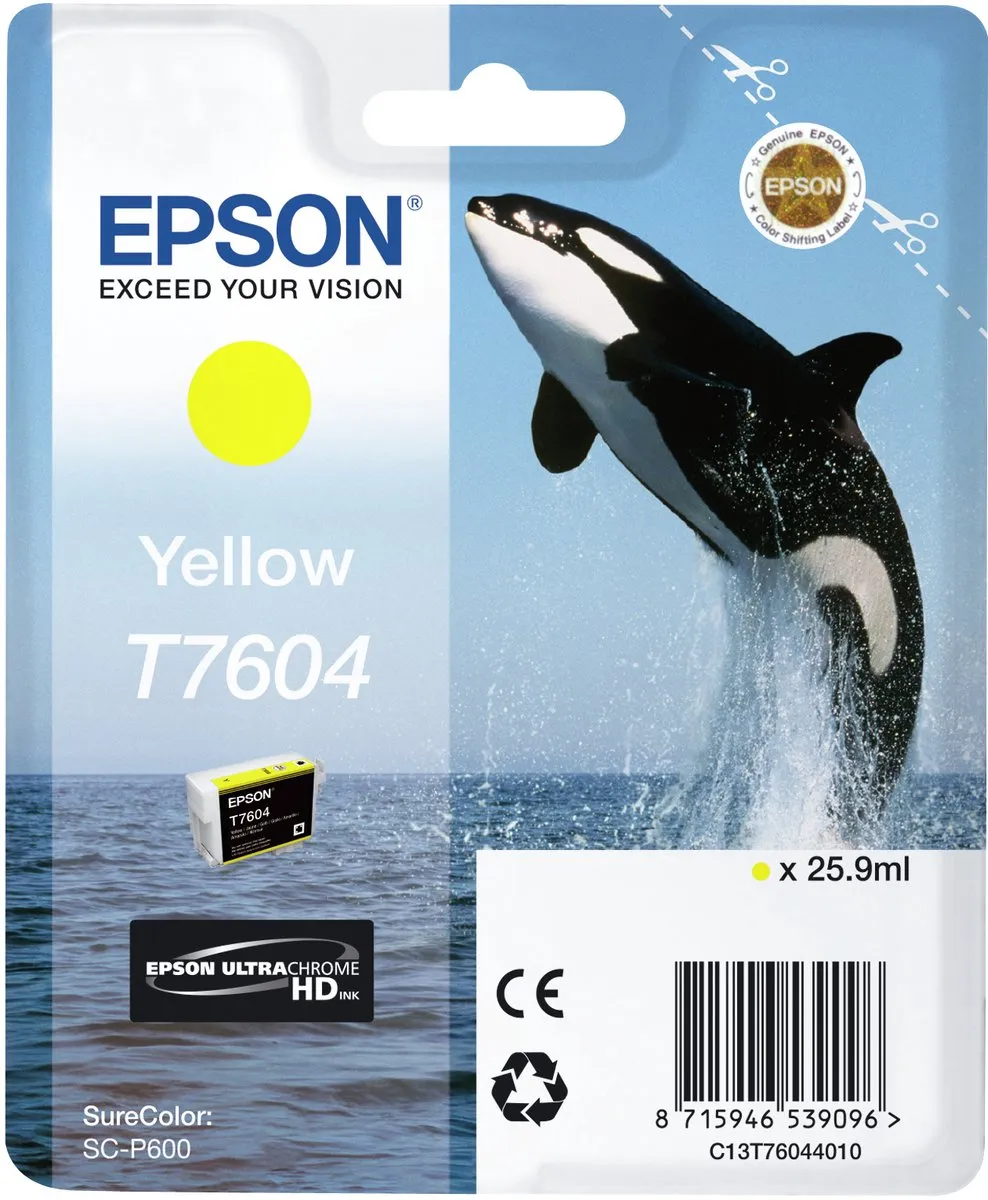 Epson T7604 C13T76044010 Inktcartridge Geel - 2100 pagina's