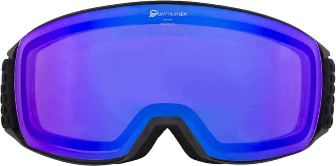 Alpina Nakiska Q Skibril - Blauwe Lens - Zwart