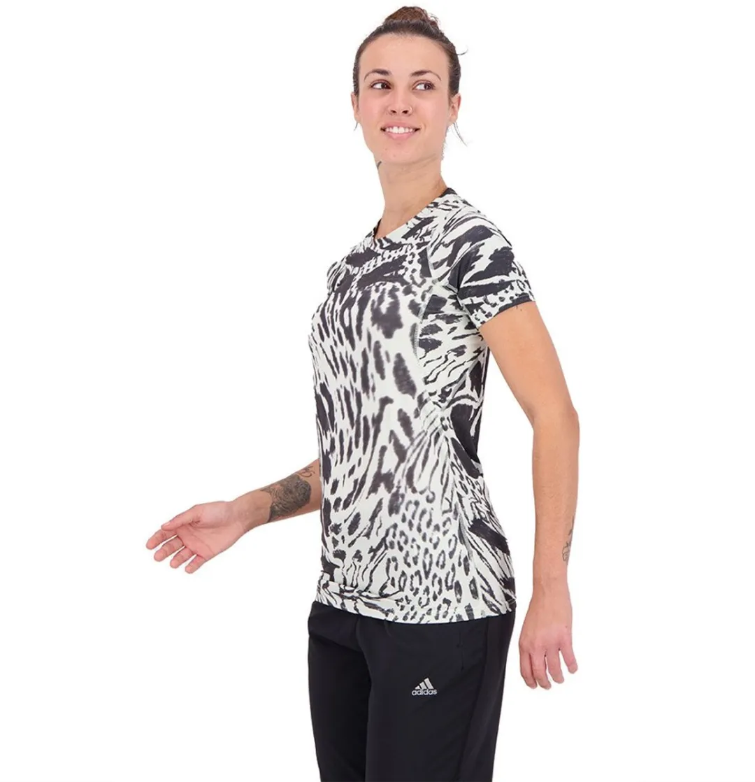 Adidas Fast AOP T-shirt - M - Groen