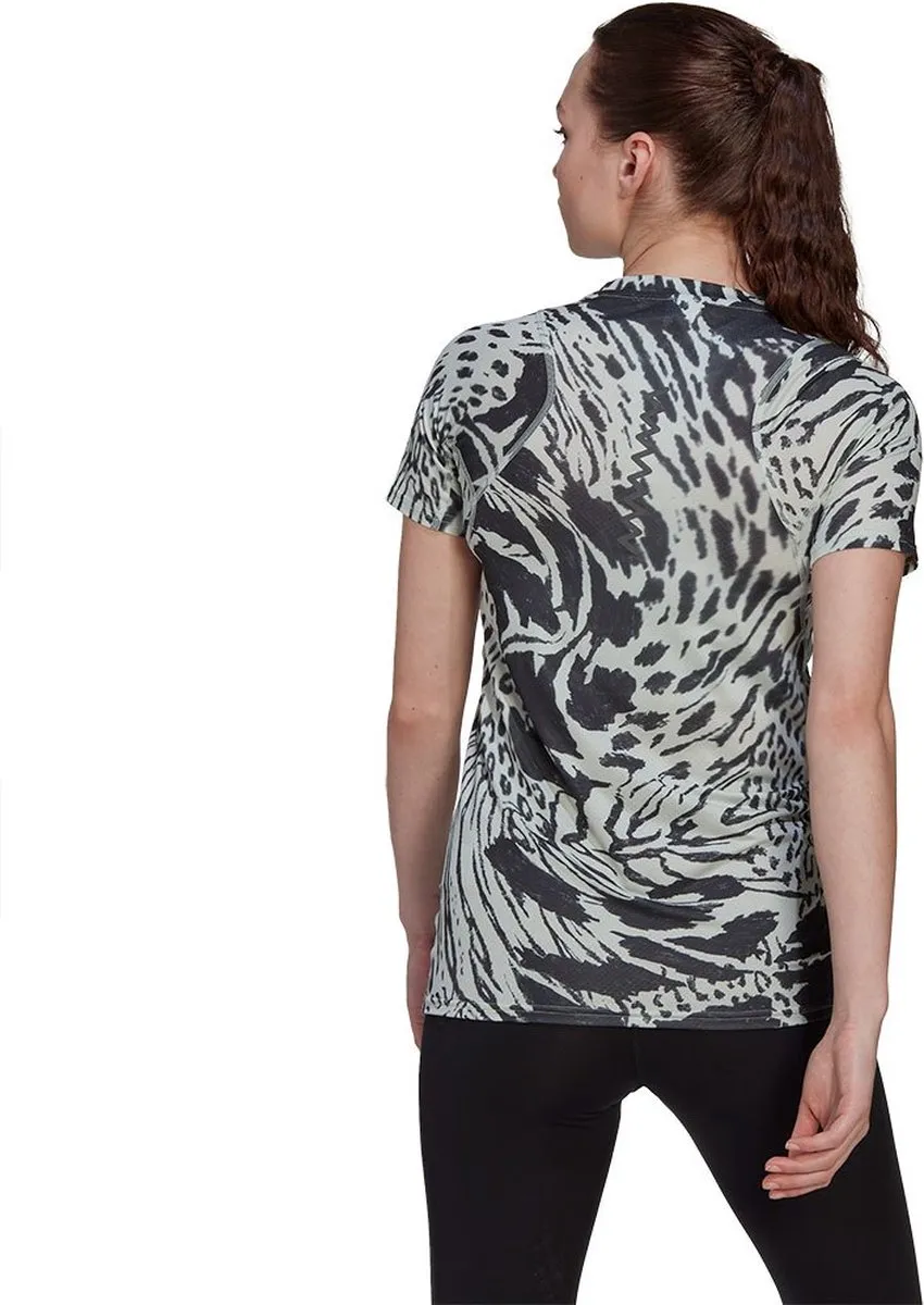 Adidas Fast AOP T-shirt - M - Groen