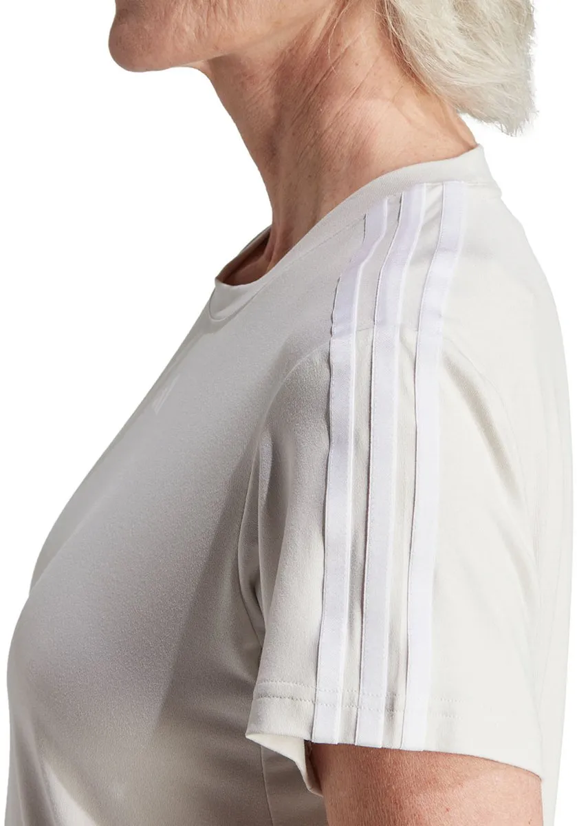 Adidas Aeroready Train Essentials 3-Stripes T-shirt Dames - XS - Beige