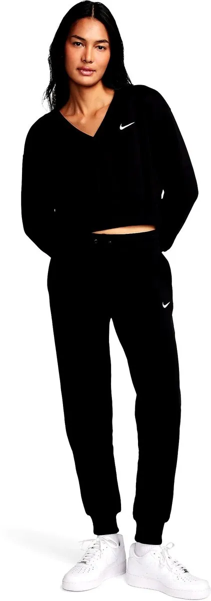 Nike W NSW Phoenix Fleece Trainingsbroek FZ7626-010 - XXL - Zwart/Wit