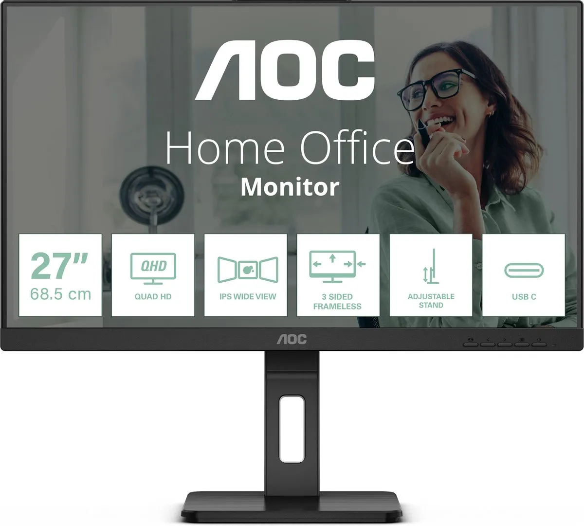 AOC Q27P3CV Gaming Monitor 27" Quad HD 75Hz