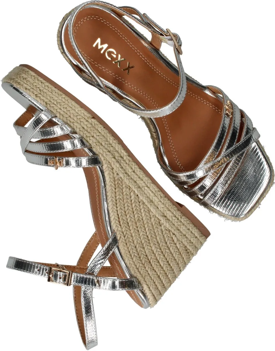 Mexx Noemi Pakina Dames Sandalen - Zilver - Maat 41