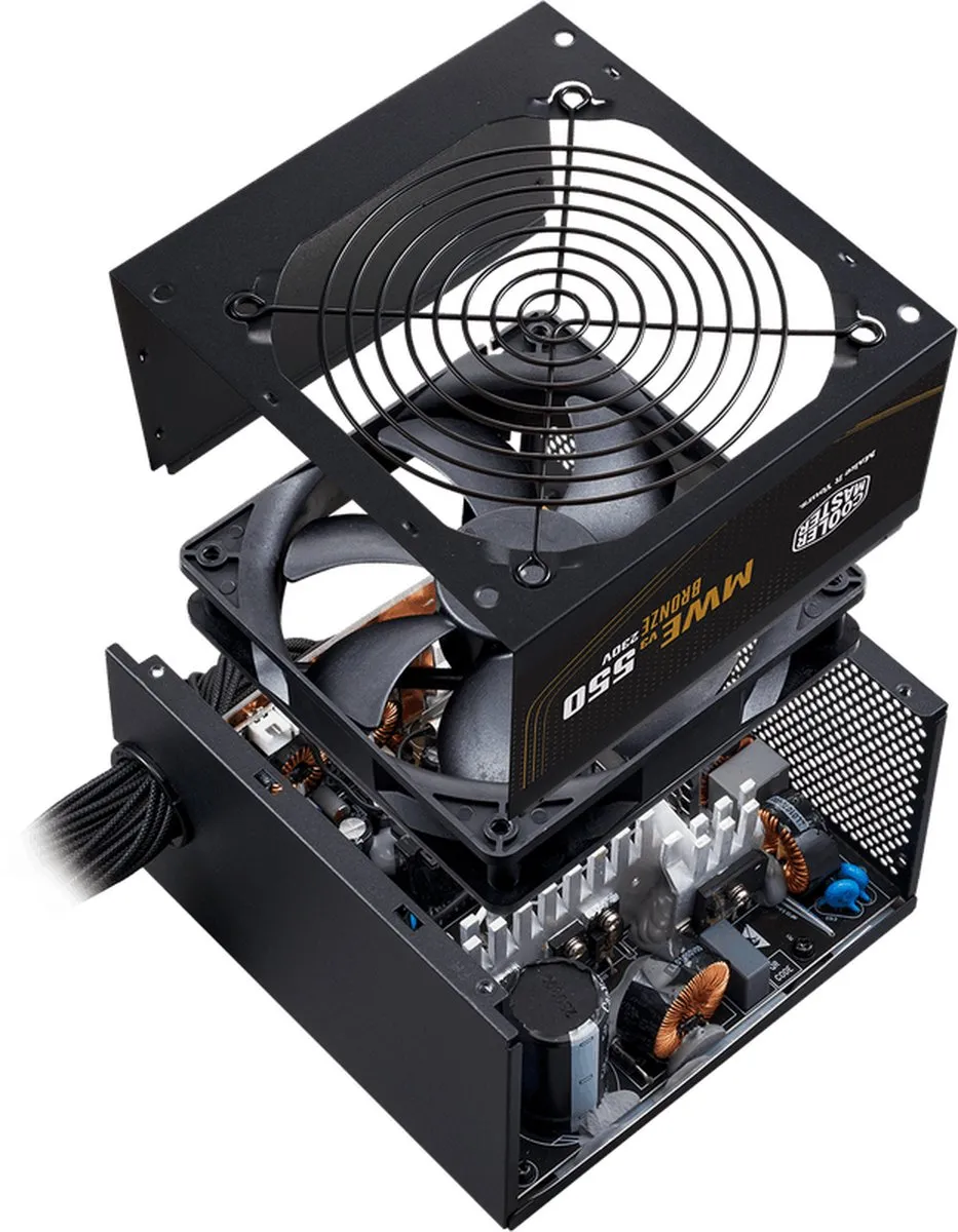 Cooler Master MWE Bronze 550 V3 Voeding - 550W - Zwart