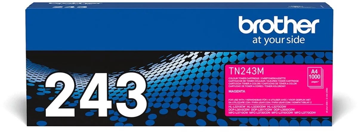 Brother TN243M Magenta Tonercartridge - 1000 Pagina's