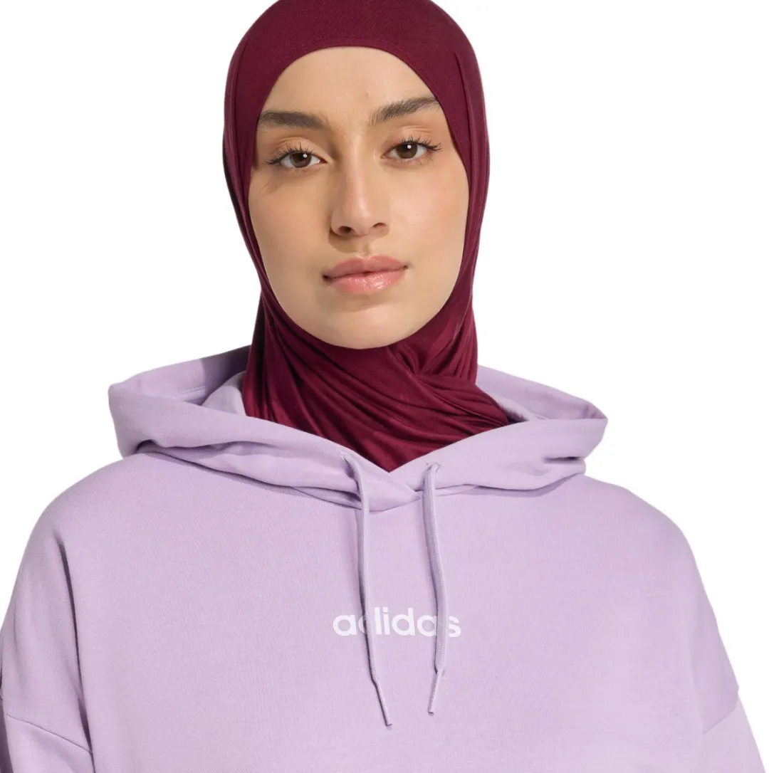 Adidas Essentials Linear French Terry Hoodie - Paars S - afbeelding 6 van 6