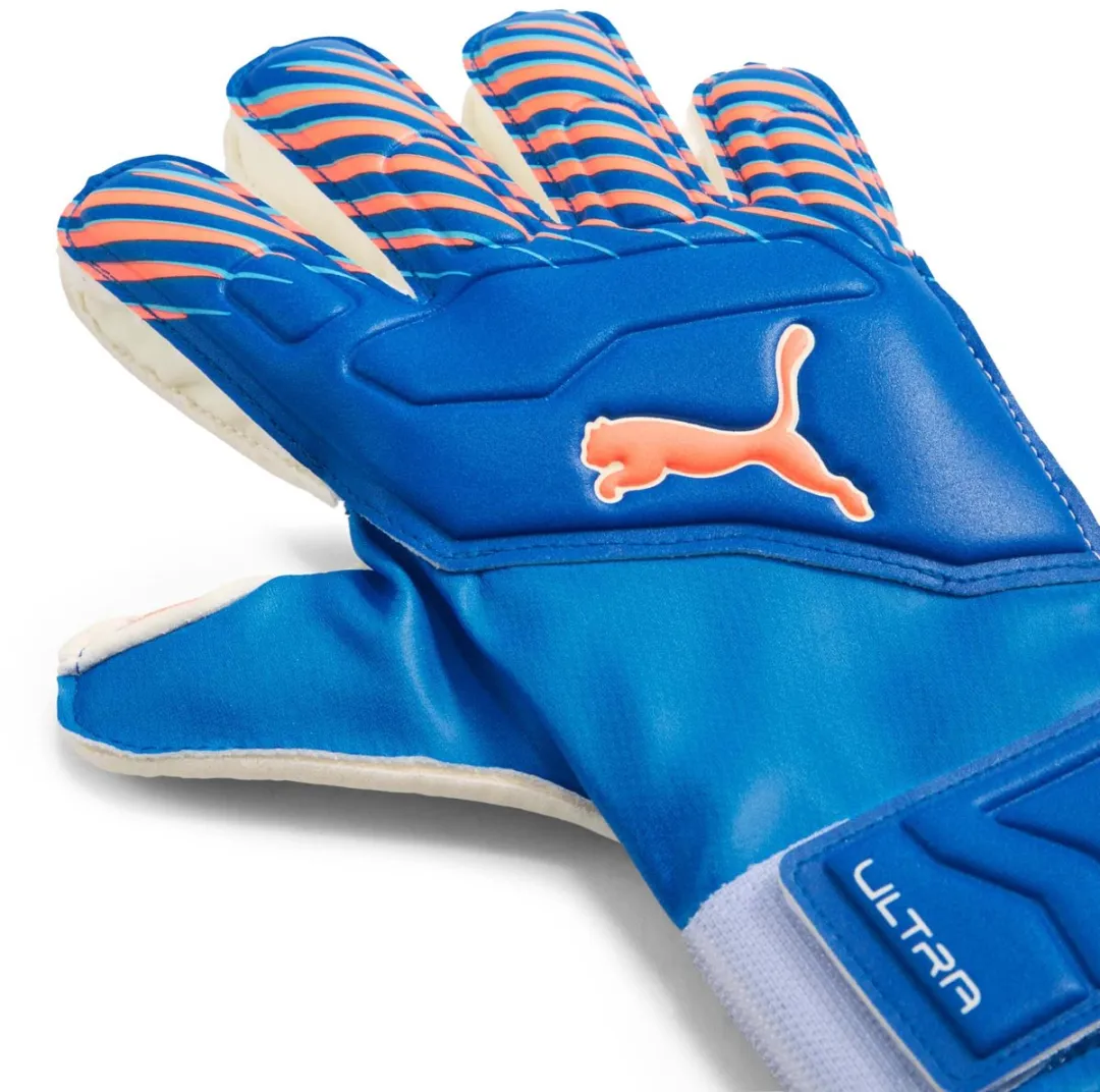 PUMA Ultra Match Protect JR Keepershandschoenen 4 - Blauwfluo/Orangewit