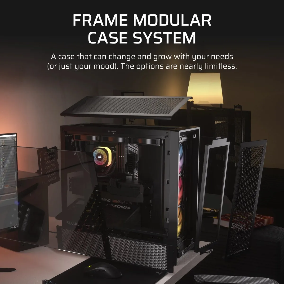 Corsair Frame 4000D RS ARGB Miditower - 3x 120mm ARGB ventilatoren - Zwart