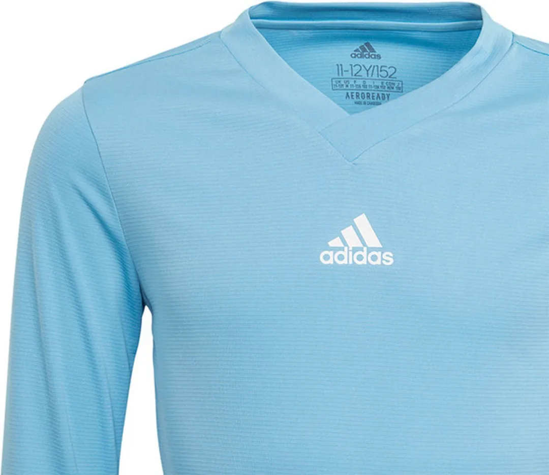 adidas Team Base Tee Youth GN7512 - Kinder T-shirt Voetbal - 164 - Blauw