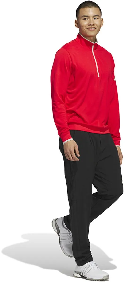 Adidas Core Lightweight Sweatshirt Halve Rits - S - Rood