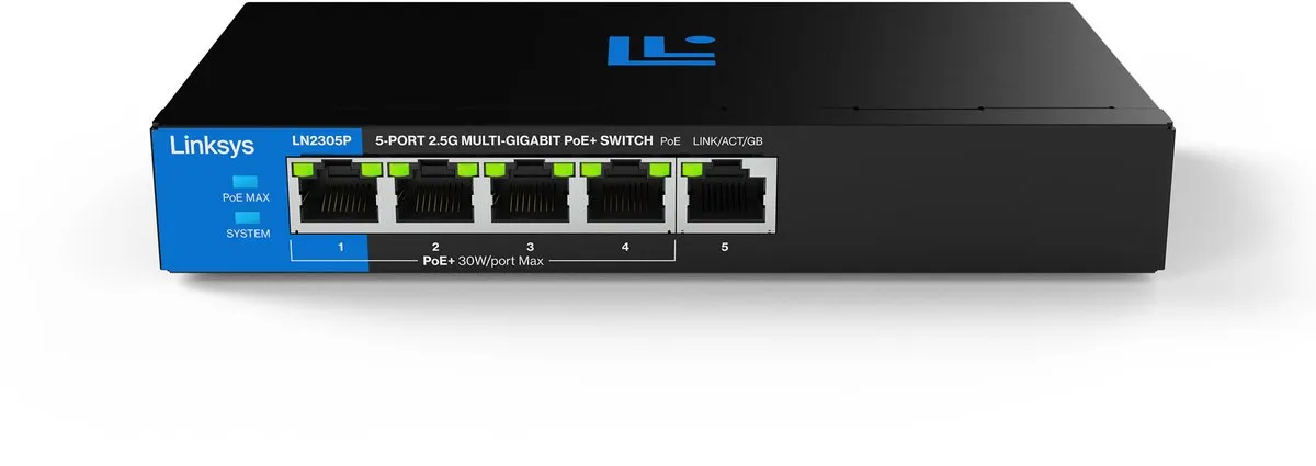 Linksys LN2305P Unmanaged PoE+ Switch 5-poorts