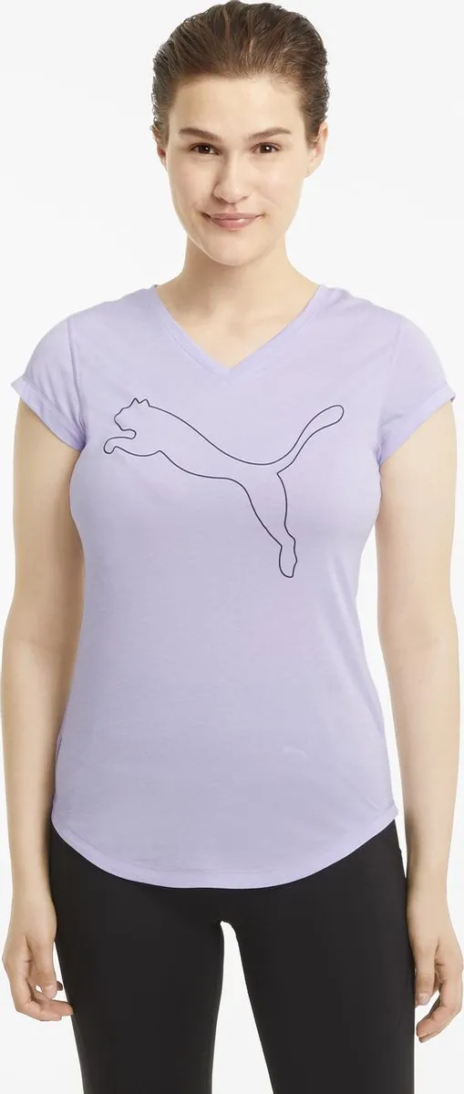 PUMA Train Favorite Heather Cat Tee Sportshirt - Maat M - Wit