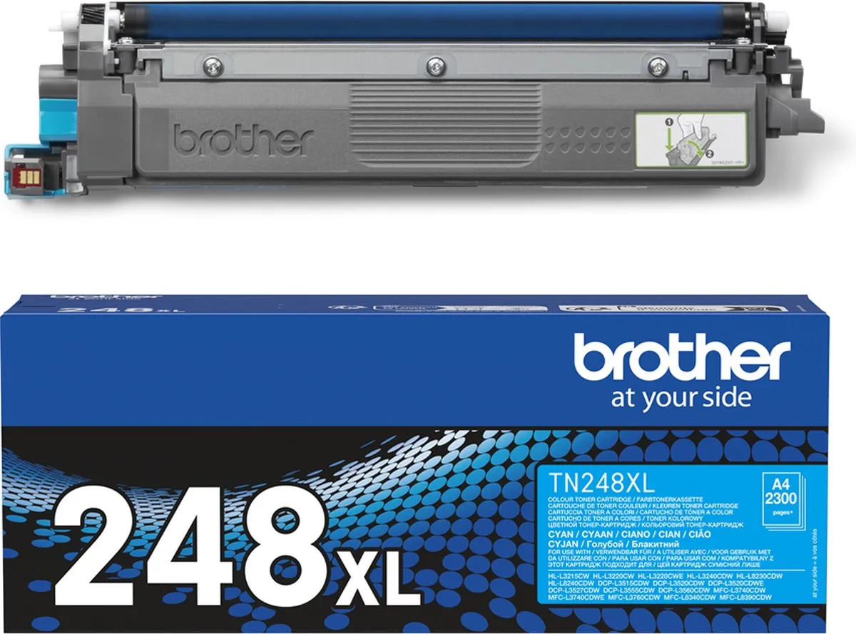 Brother TN-248XLC Toner Cyaan - 2.300 Pagina's