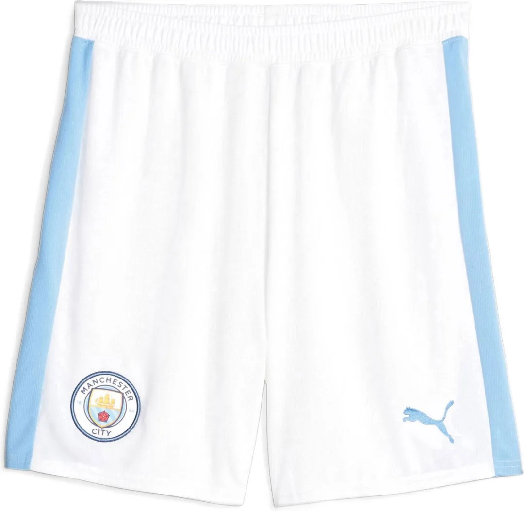 PUMA Sportbroek Short L - Wit/Lichtblauw
