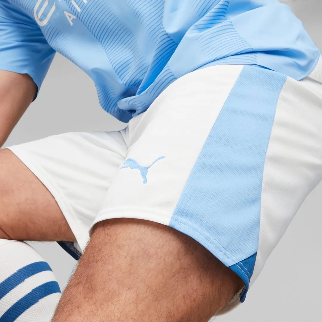 PUMA Sportbroek Short L - Wit/Lichtblauw