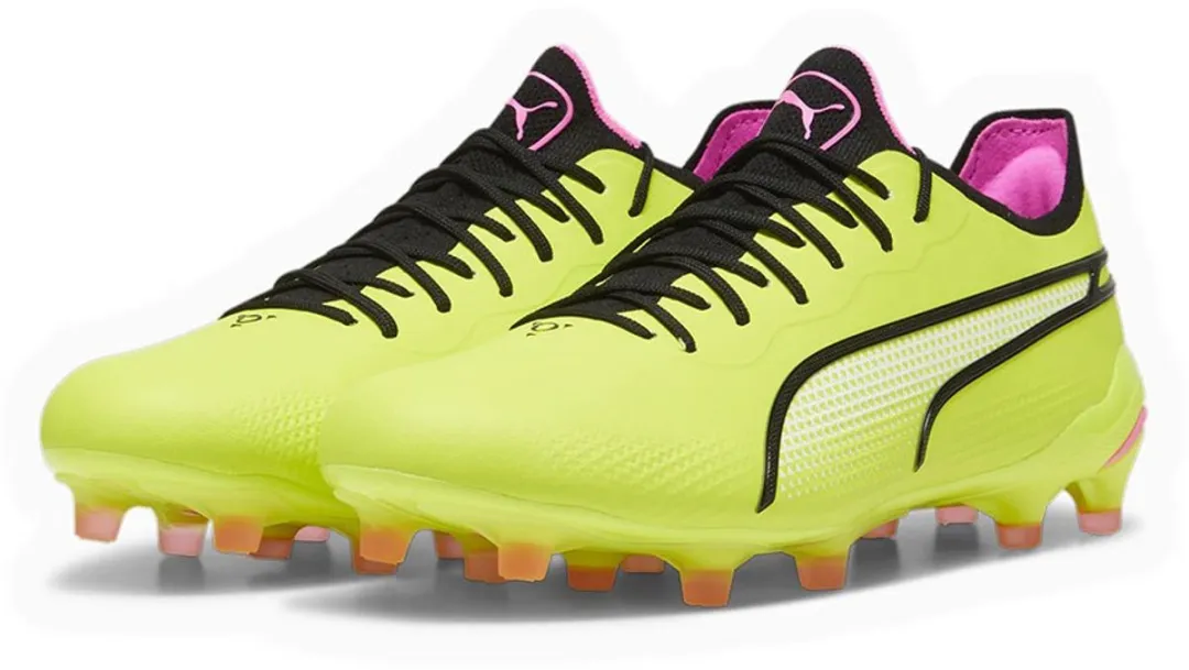 PUMA King Ultimate FG/AG Voetbalschoenen - Electric Lime/Black/Poison Pink - 44.5