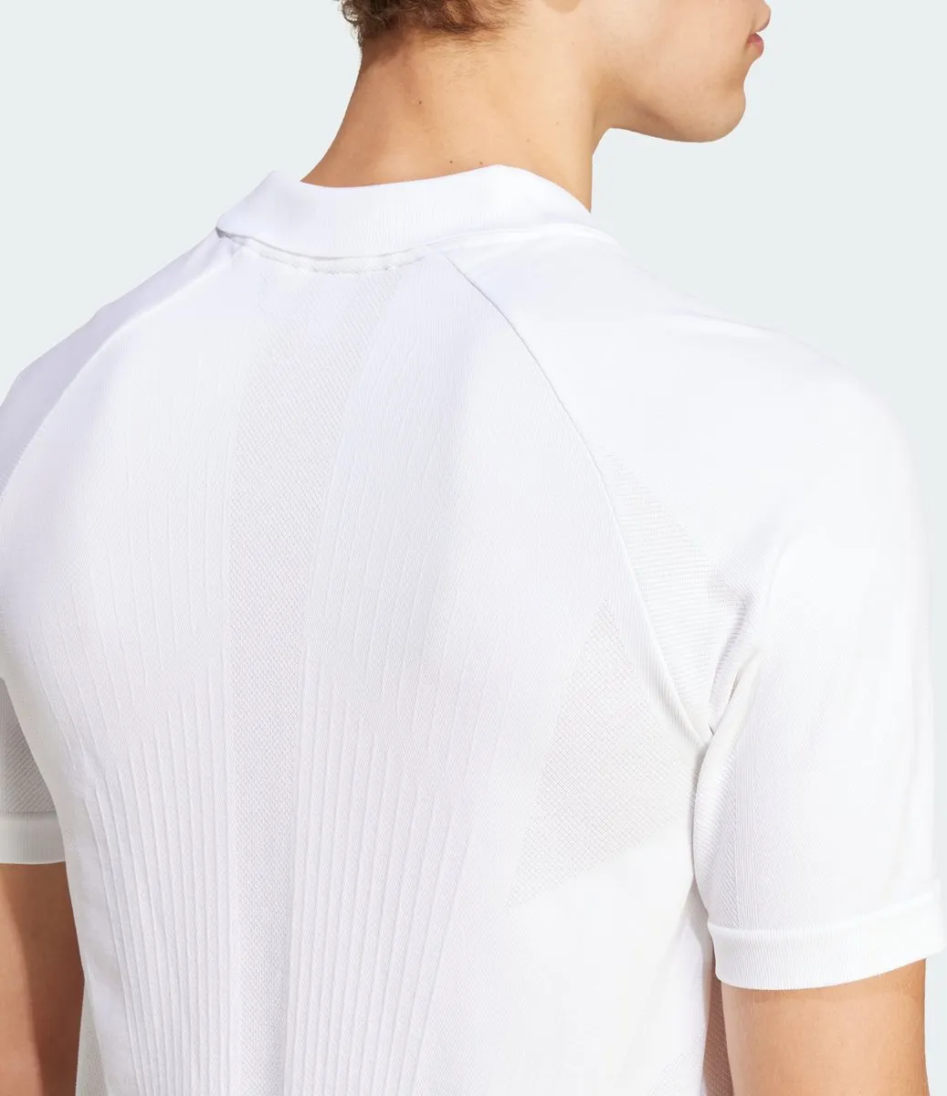 adidas Performance Tennis Pro Naadloos AEROREADY Poloshirt M - Wit