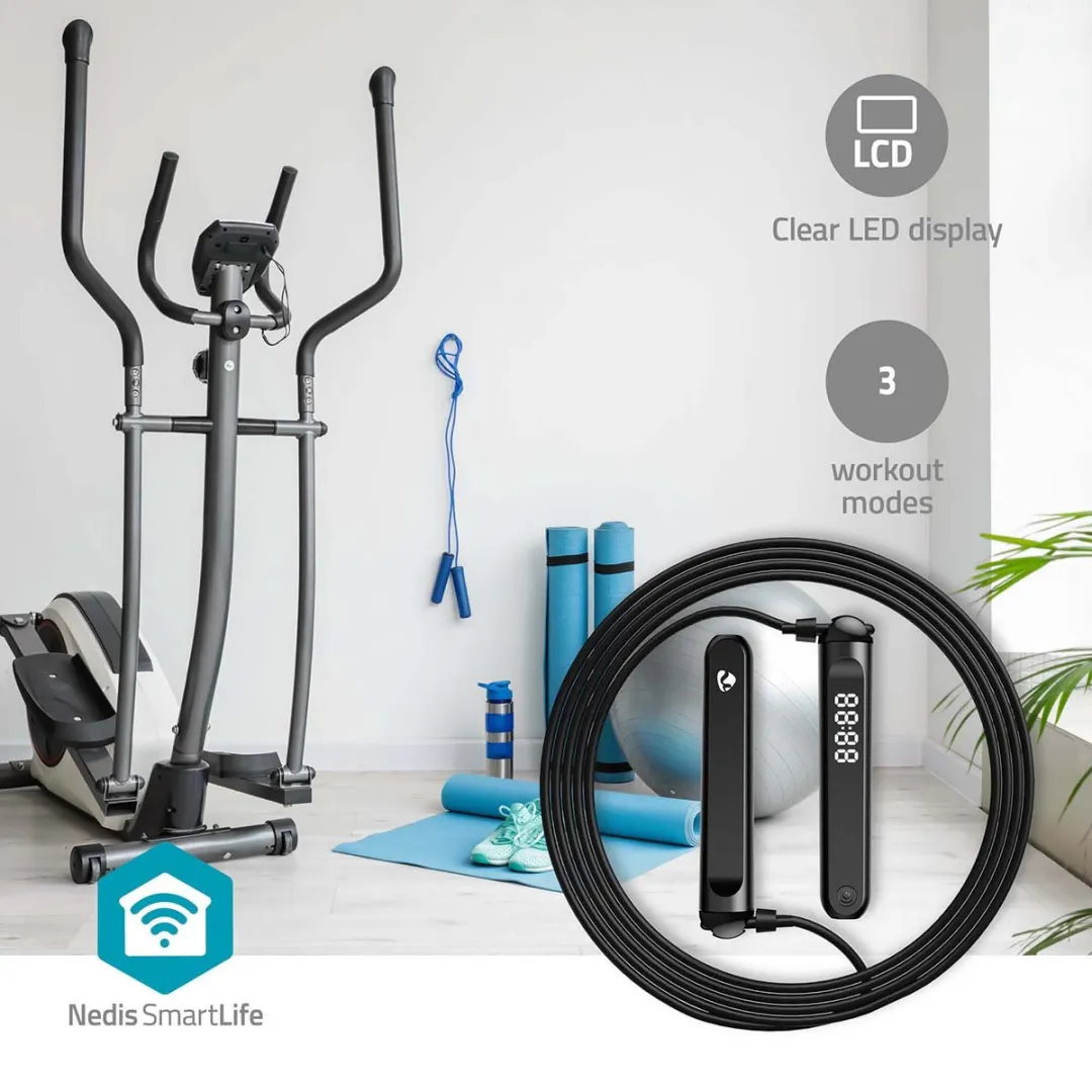 Nedis Smartlife Professioneel Springtouw - Draadloos - Zwart