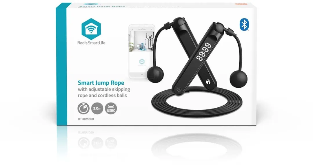 Nedis Smartlife Professioneel Springtouw - Draadloos - Zwart