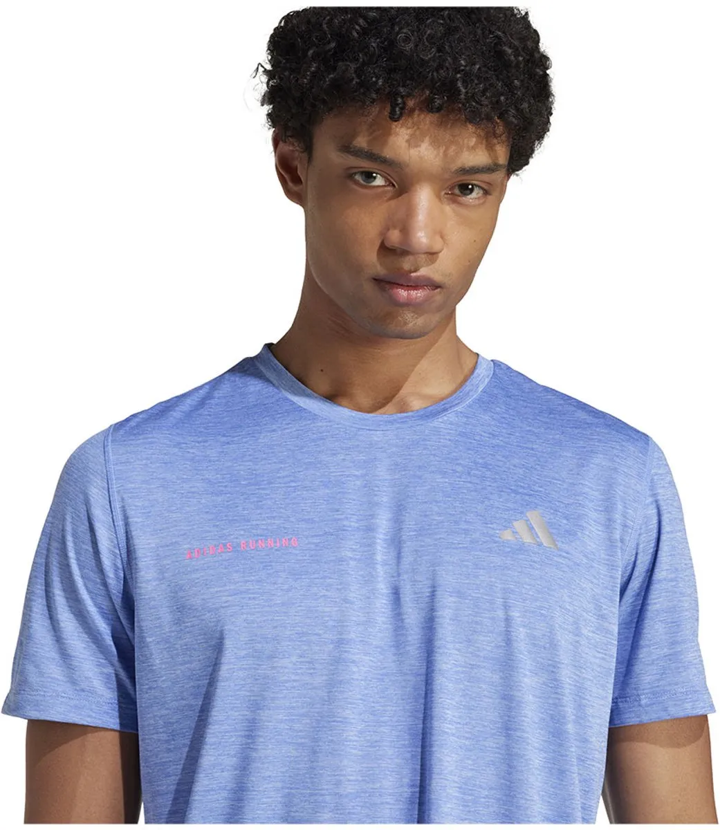 Adidas Own The Run T-shirt - Blauw Fusion - XL