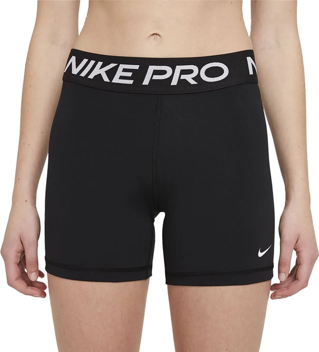 Nike Pro 365 5In Sportbroek Dames - Zwart/Wit L