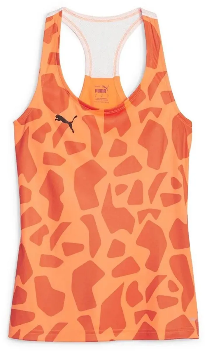 PUMA Team Liga Padel Graphic Mouwloos T-shirt - Oranje XS