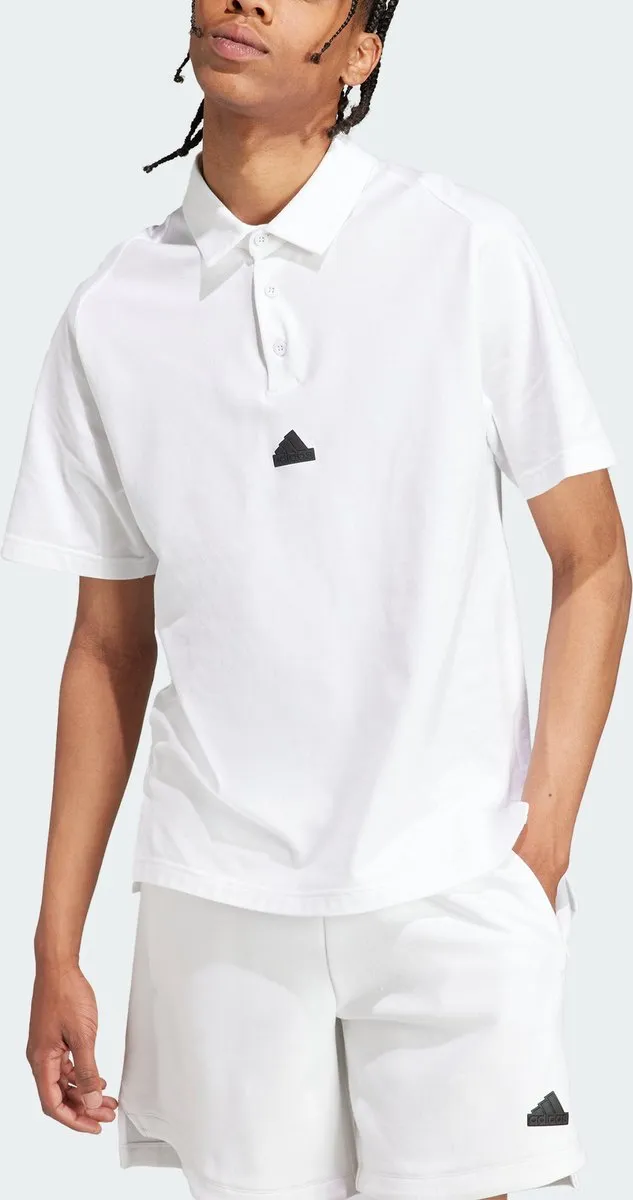 adidas Z.N.E. Premium Poloshirt IJ6136 - Heren L - Wit - afbeelding 6 van 6