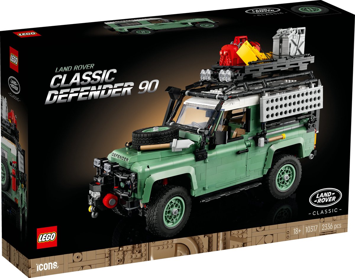 LEGO Icons Land Rover Classic Defender 90 Auto Model Bouwpakket voor Volwassenen - 10317