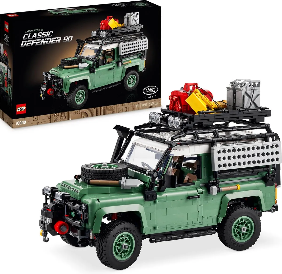 LEGO Icons Land Rover Defender 90 10317 Bouwpakket - 2336 Stukken