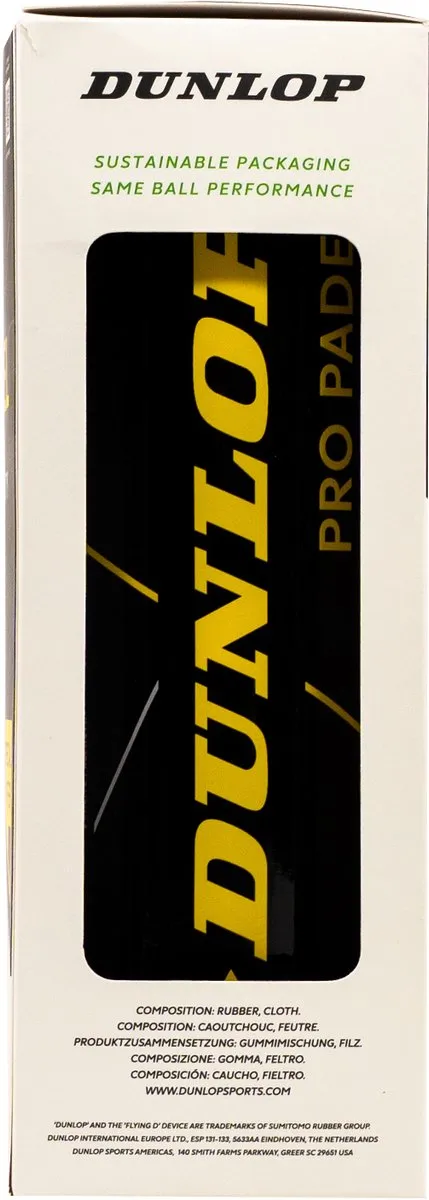Dunlop Pro Padel Ballen - 6 Stuks - Geel