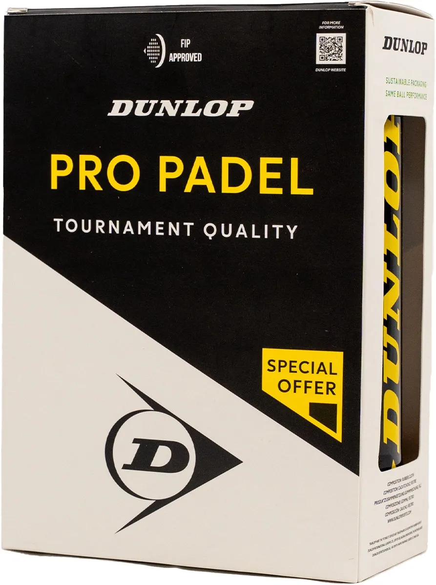 Dunlop Pro Padel Ballen - 6 Stuks - Geel