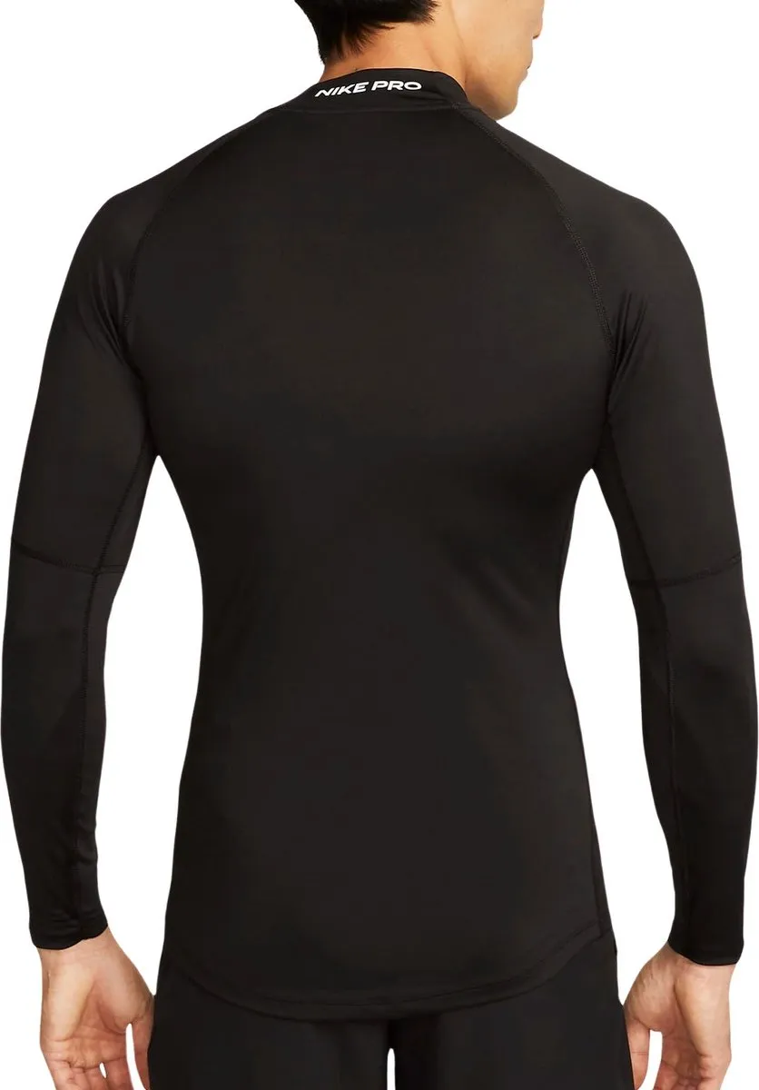 Nike Pro Dri-FIT Mock LS Shirt - M - Zwart