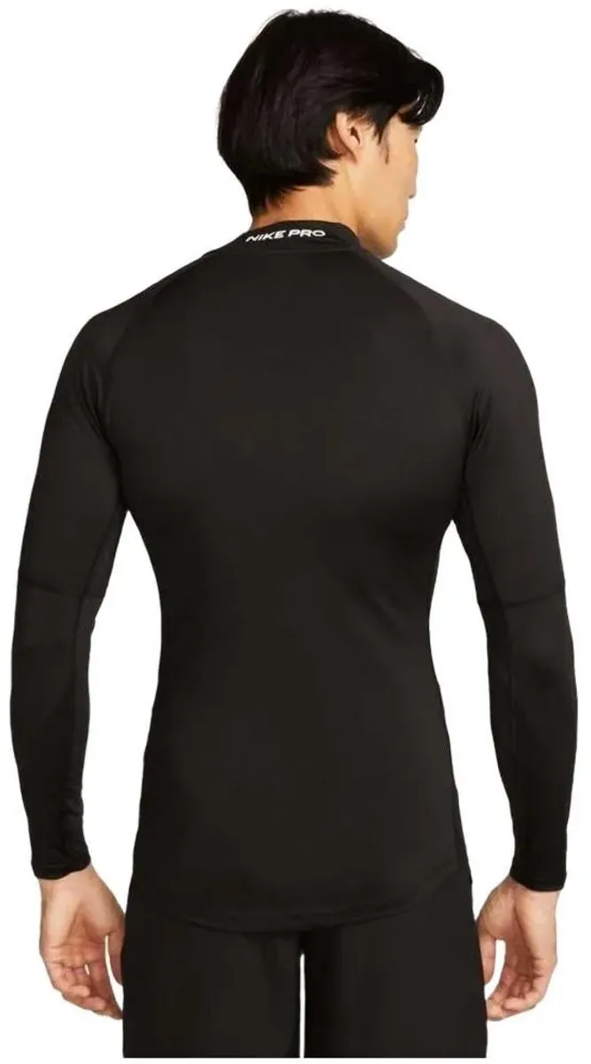 Nike Pro Dri-FIT Mock LS Shirt - M - Zwart - afbeelding 6 van 6