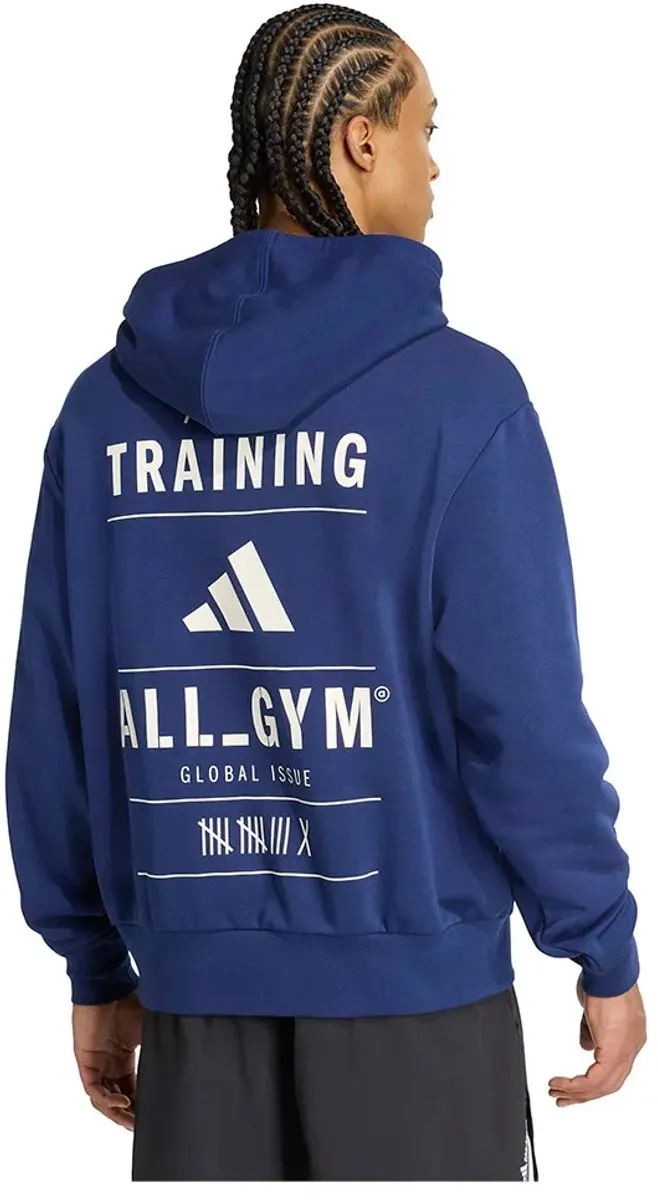 Adidas Training Graphic Hoodie - M - Dark Blue