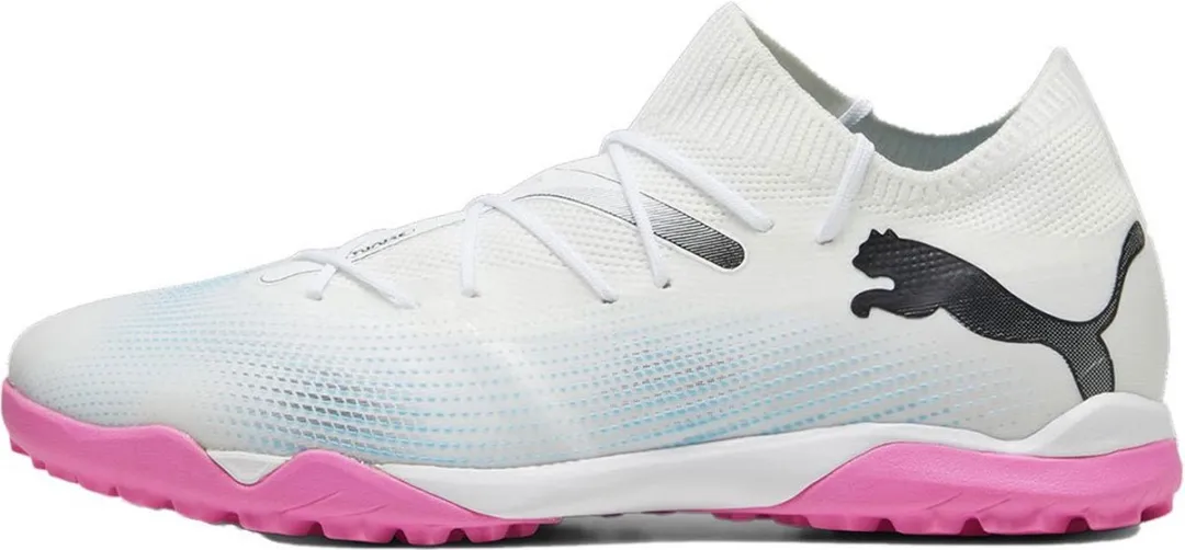 PUMA Future 7 Match TT Voetbalschoenen 44.5 - Wit/Zwart/Roze