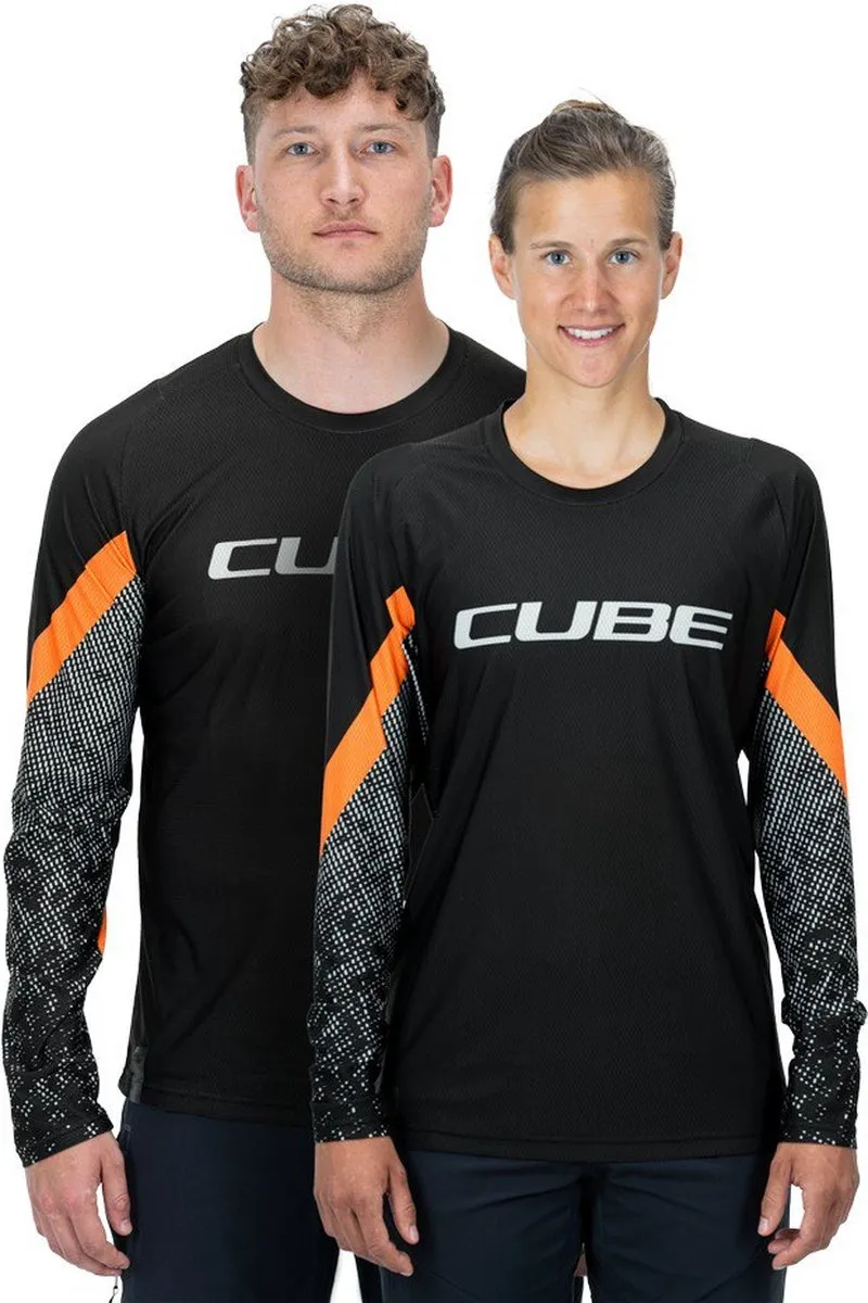 Cube Edge Jersey Lange Mouwen - Zwart/Orange S