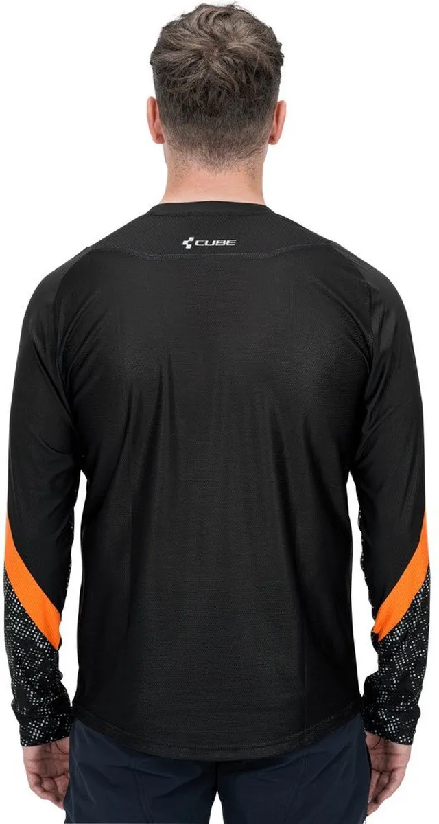 Cube Edge Jersey Lange Mouwen - Zwart/Orange S