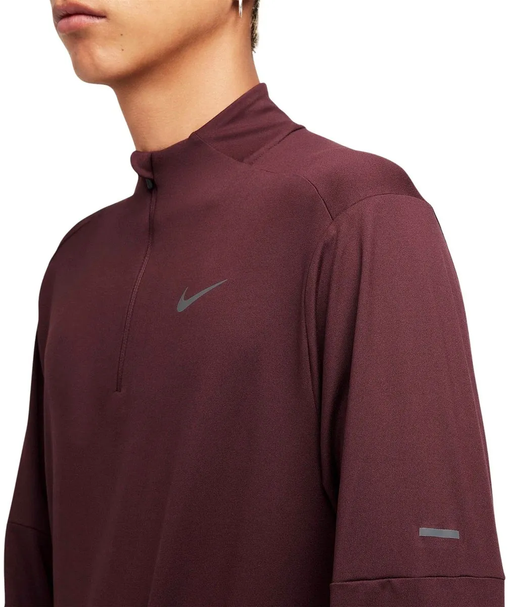 Nike Dri-FIT Element Half-Zip Hardloopshirt Heren S - Donkerrood