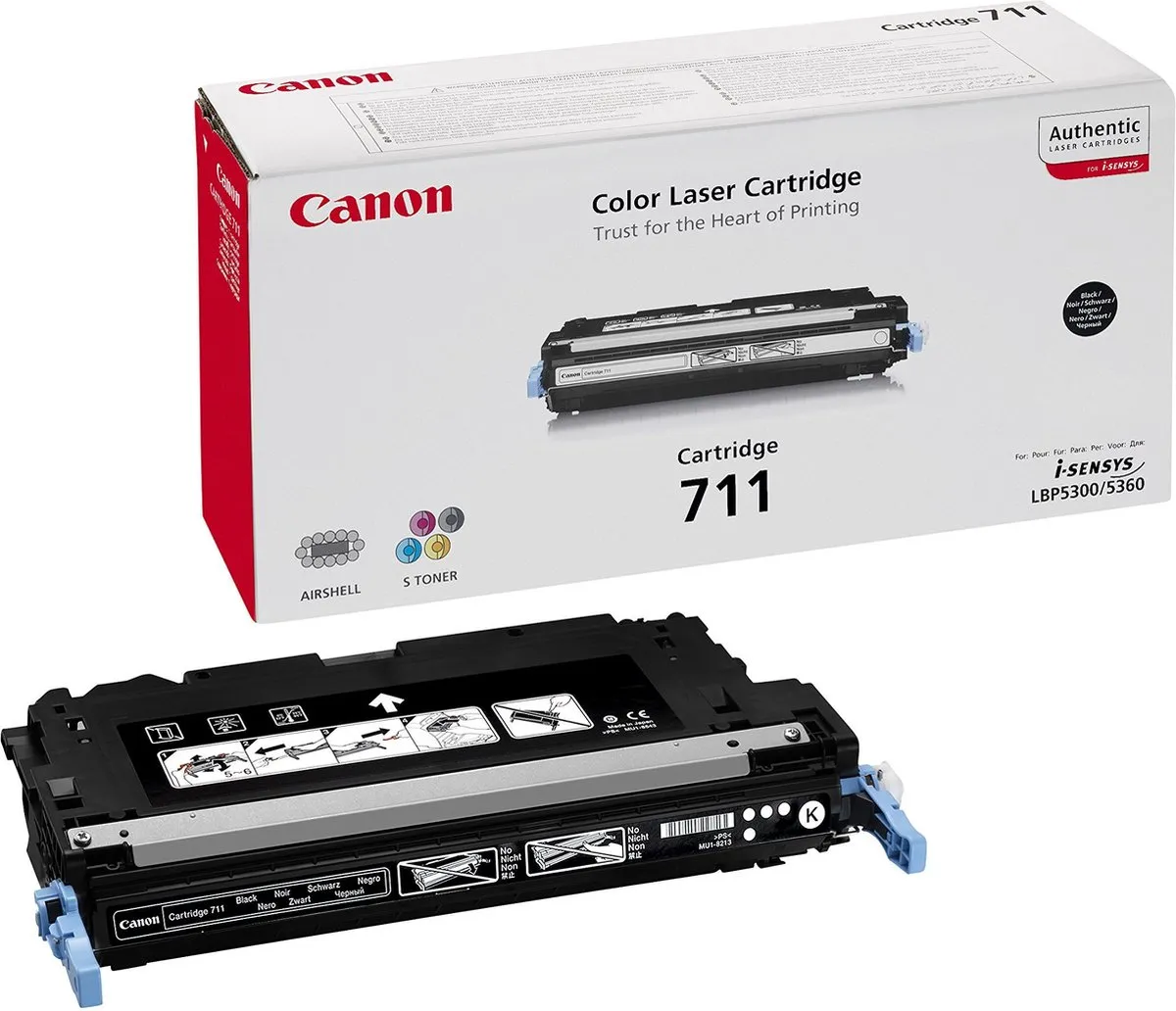 Canon 711 Tonercartridge Zwart - 6000 pagina's