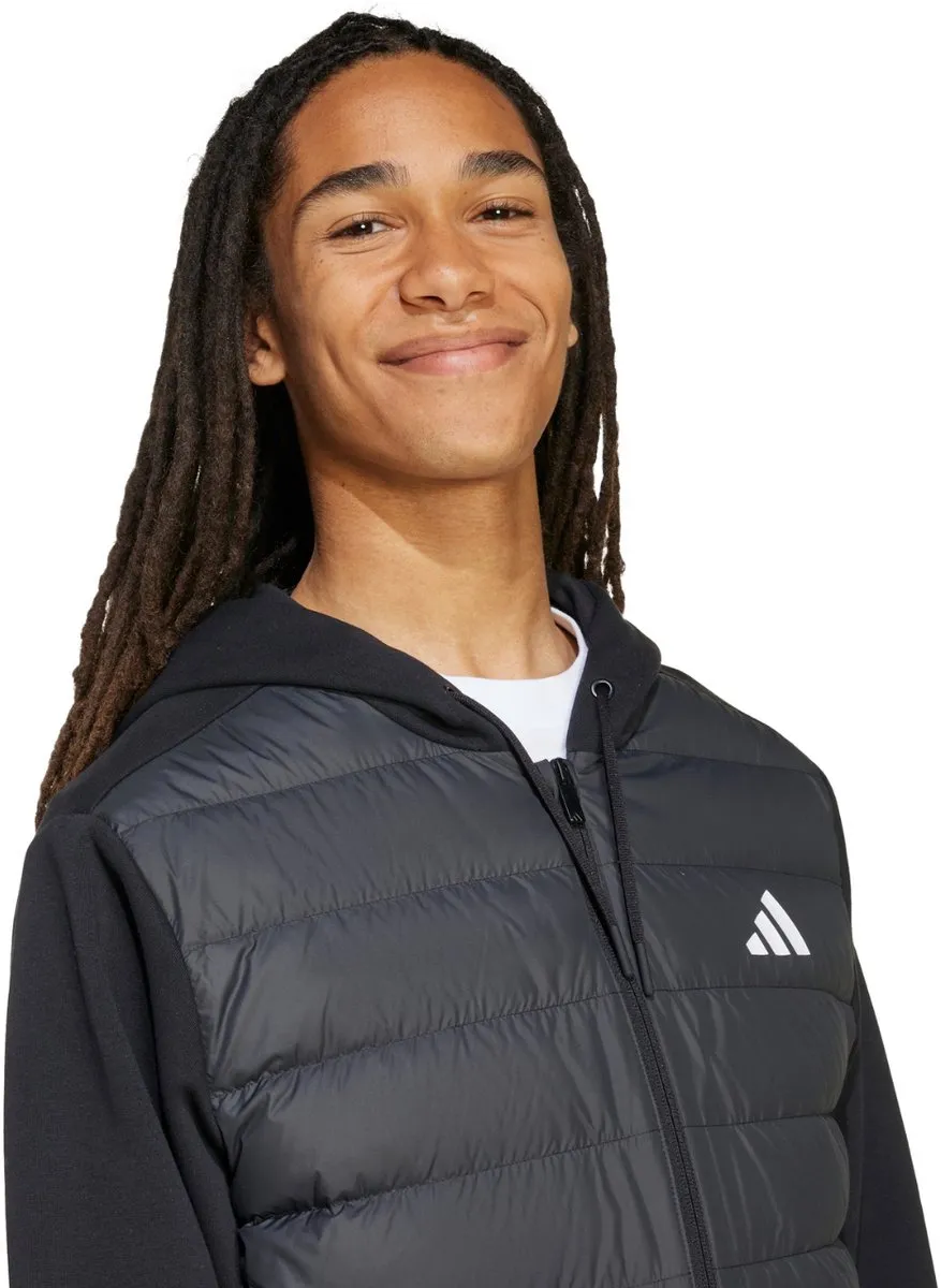 Adidas Essentials Climawarm Hybrid Down Hooded Jas - Heren L - Zwart