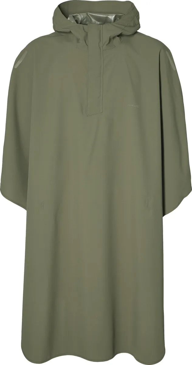Basil Hoga Regenponcho Unisex - Olive Green