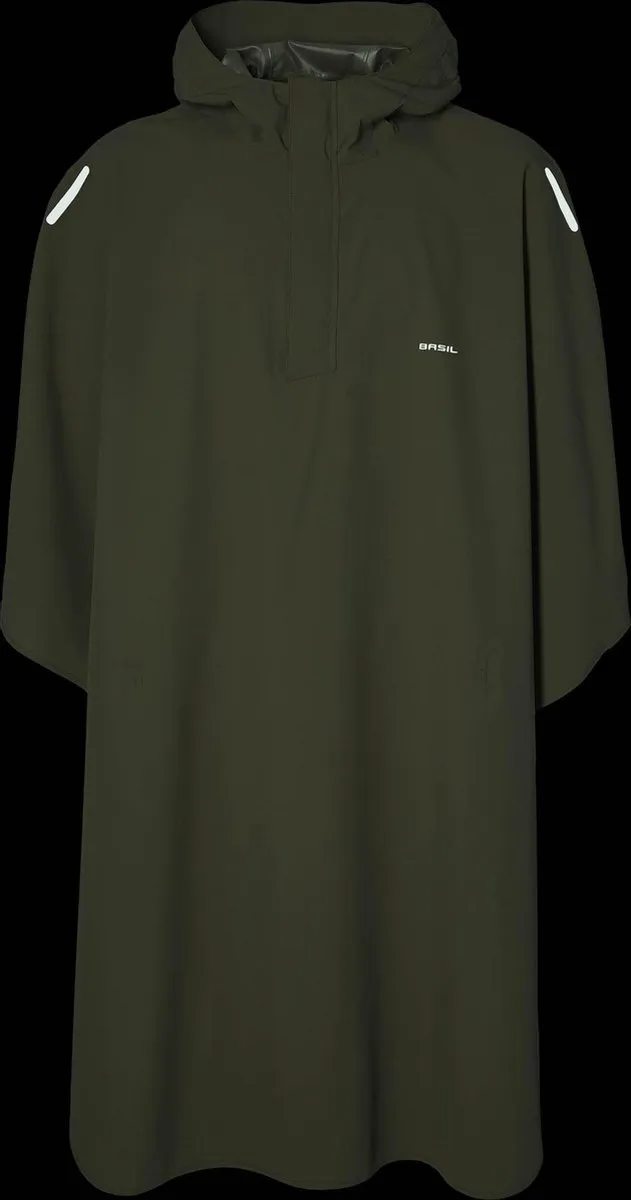 Basil Hoga Regenponcho Unisex - Olive Green