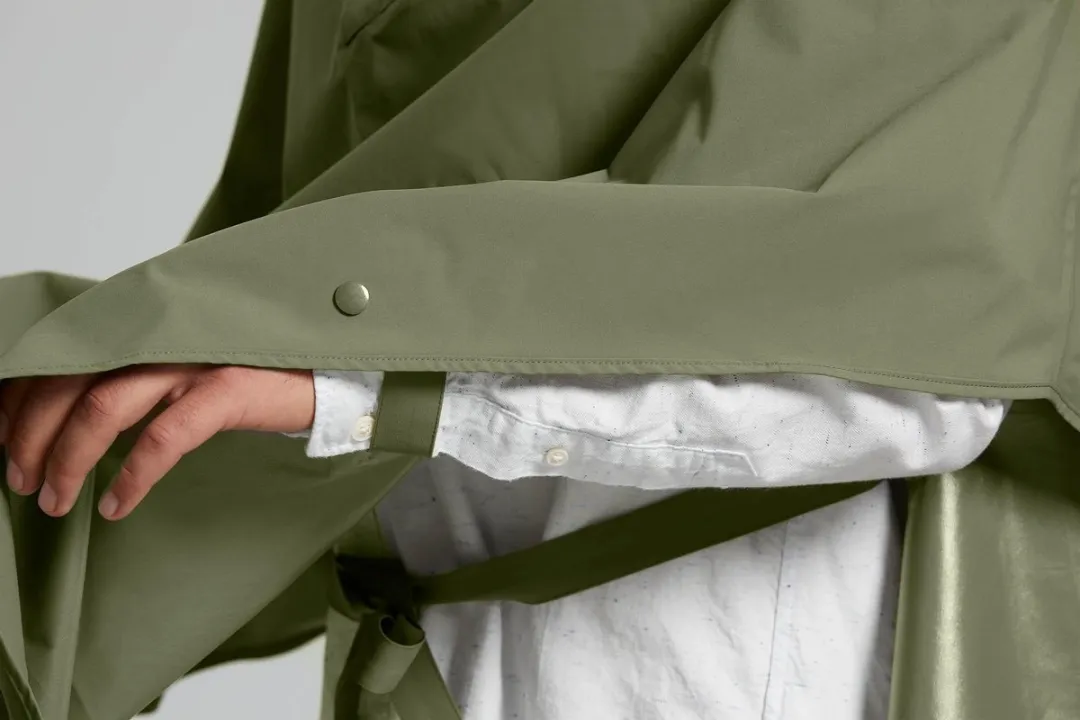 Basil Hoga Regenponcho Unisex - Olive Green - afbeelding 6 van 6